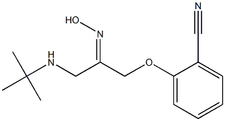 1-(2-Cyanophenoxy)-3-tert-butylaminoacetone (E)-oxime 구조식 이미지