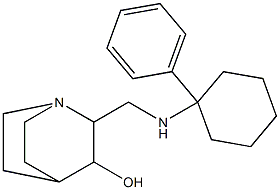 2-[[(1-Phenylcyclohexyl)amino]methyl]quinuclidin-3-ol Structure