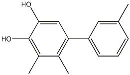 5,6-Dimethyl-4-(3-methylphenyl)benzene-1,2-diol 구조식 이미지