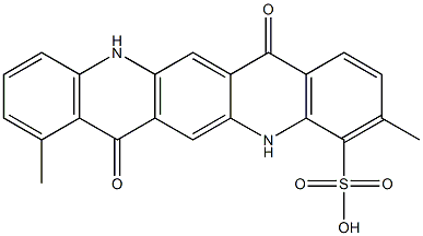 5,7,12,14-Tetrahydro-3,8-dimethyl-7,14-dioxoquino[2,3-b]acridine-4-sulfonic acid Structure