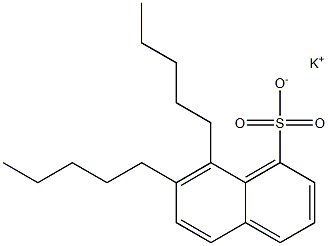 7,8-Dipentyl-1-naphthalenesulfonic acid potassium salt 구조식 이미지