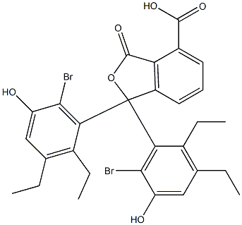 1,1-Bis(6-bromo-2,3-diethyl-5-hydroxyphenyl)-1,3-dihydro-3-oxoisobenzofuran-4-carboxylic acid Structure