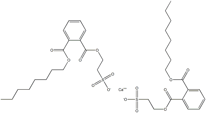 Bis[2-[(2-octyloxycarbonylphenyl)carbonyloxy]ethanesulfonic acid]calcium salt 구조식 이미지