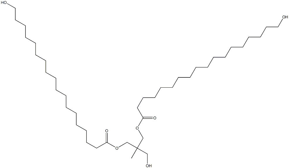 Bis(18-hydroxyoctadecanoic acid)2-(hydroxymethyl)-2-methyl-1,3-propanediyl ester 구조식 이미지