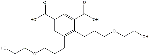 4,5-Bis(6-hydroxy-4-oxahexan-1-yl)isophthalic acid Structure