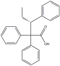 [R,(+)]-2,2,3-Triphenylvaleric acid 구조식 이미지