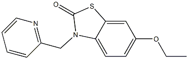 3-(2-Pyridinylmethyl)-6-ethoxybenzothiazol-2(3H)-one 구조식 이미지