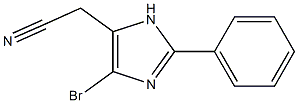 2-Phenyl-4-bromo-1H-imidazole-5-acetonitrile 구조식 이미지