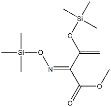 2-(Trimethylsiloxyimino)-3-(trimethylsiloxy)-3-butenoic acid methyl ester Structure