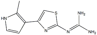 2-[[Amino(amino)methylene]amino]-4-(2-methyl-1H-pyrrol-3-yl)thiazole 구조식 이미지