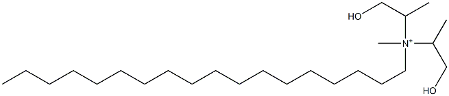 N,N-Bis(2-hydroxy-1-methylethyl)-N-methyl-1-octadecanaminium 구조식 이미지