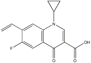 7-Vinyl-6-fluoro-1-cyclopropyl-1,4-dihydro-4-oxoquinoline-3-carboxylic acid 구조식 이미지