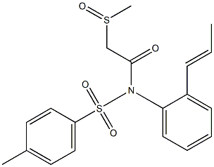 N-[(4-Methylphenyl)sulfonyl]-N-[2-(1-propenyl)phenyl](methylsulfinyl)acetamide 구조식 이미지