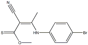 2-Cyano-3-(4-bromophenylamino)-3-methylthioacrylic acid methyl ester Structure