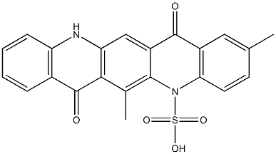 5,7,12,14-Tetrahydro-2,6-dimethyl-7,14-dioxoquino[2,3-b]acridine-5-sulfonic acid 구조식 이미지