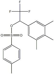 4-Methylbenzenesulfonic acid 2,2,2-trifluoro-1-(3,4,5-trimethylphenyl)ethyl ester 구조식 이미지