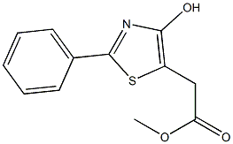 4-Hydroxy-2-phenylthiazole-5-acetic acid methyl ester 구조식 이미지