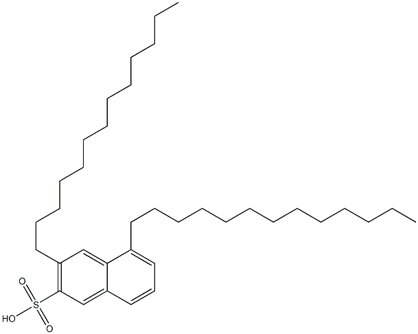3,5-Ditridecyl-2-naphthalenesulfonic acid Structure