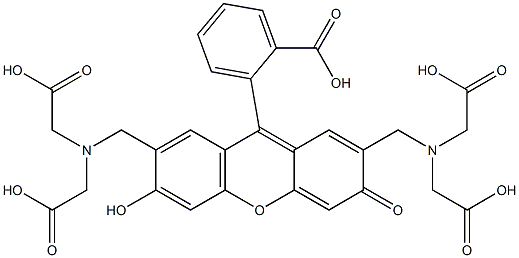 2-[2,7-Bis[[bis(carboxymethyl)amino]methyl]-6-hydroxy-3-oxo-3H-xanthen-9-yl]benzoic acid Structure