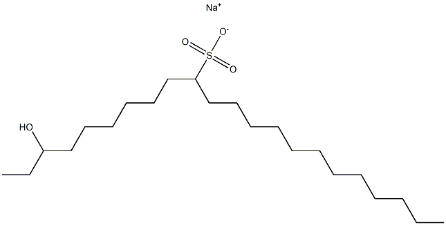 3-Hydroxydocosane-10-sulfonic acid sodium salt 구조식 이미지