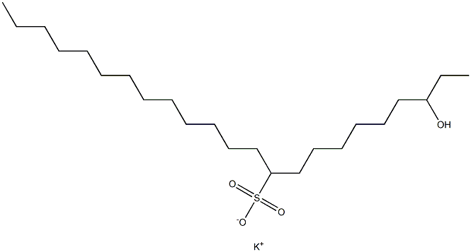 3-Hydroxytricosane-10-sulfonic acid potassium salt Structure