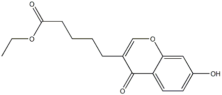 5-(7-Hydroxy-4-oxo-4H-1-benzopyran-3-yl)valeric acid ethyl ester 구조식 이미지