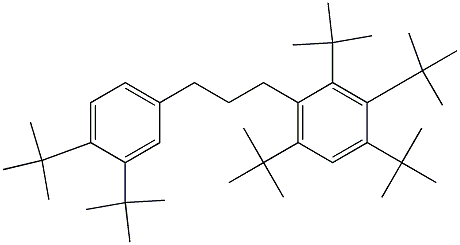 1-(2,3,4,6-Tetra-tert-butylphenyl)-3-(3,4-di-tert-butylphenyl)propane 구조식 이미지