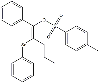 p-Toluenesulfonic acid (E)-1-phenyl-2-(phenylseleno)-1-hexenyl ester 구조식 이미지