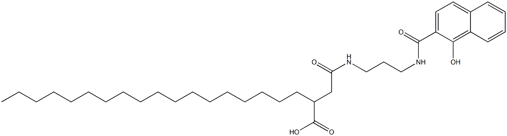 N-[3-(3-Carboxy-1-oxohenicosylamino)propyl]-1-hydroxy-2-naphthamide 구조식 이미지