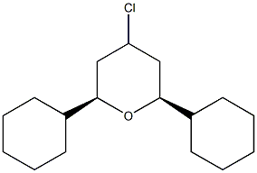 (2R,6S)-4-Chloro-2,6-dicyclohexyltetrahydro-2H-pyran 구조식 이미지