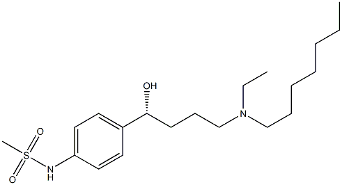 N-[4-[(1R)-4-(Ethylheptylamino)-1-hydroxybutyl]phenyl]methanesulfonamide Structure