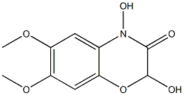3,4-Dihydro-2,4-dihydroxy-6,7-dimethoxy-2H-1,4-benzoxazin-3-one 구조식 이미지