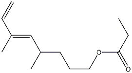 Propionic acid 4,6-dimethyl-5,7-octadienyl ester Structure