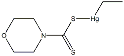 Morpholinocarbonothioylthio(ethyl)mercury(II) Structure