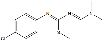 1-(4-Chlorophenyl)-4-dimethylamino-2-methylthio-1,3-diaza-1,3-butadiene Structure