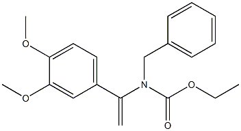 N-Benzyl-N-[1-(3,4-dimethoxyphenyl)vinyl]carbamic acid ethyl ester Structure