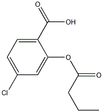 2-Butyryloxy-4-chlorobenzoic acid Structure