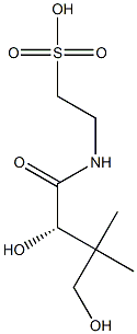 2-[[(S)-2,4-Dihydroxy-3,3-dimethyl-1-oxobutyl]amino]ethanesulfonic acid 구조식 이미지