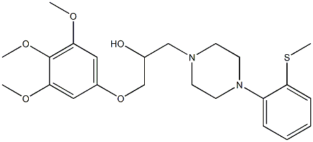 1-(3,4,5-Trimethoxyphenoxy)-3-[4-(2-methylthiophenyl)-1-piperazinyl]-2-propanol Structure