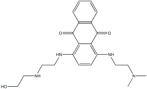 1-[[2-(Dimethylamino)ethyl]amino]-4-[[2-[(2-hydroxyethyl)amino]ethyl]amino]-9,10-anthraquinone 구조식 이미지