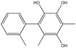 3,5-Dimethyl-6-(2-methylphenyl)benzene-1,2,4-triol Structure