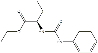 [R,(-)]-2-(3-Phenylureido)butyric acid ethyl ester 구조식 이미지