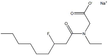 N-Ethyl-N-(3-fluorononanoyl)glycine sodium salt 구조식 이미지