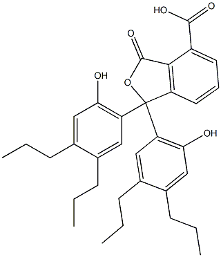 1,3-Dihydro-1,1-bis(6-hydroxy-3,4-dipropylphenyl)-3-oxoisobenzofuran-4-carboxylic acid Structure