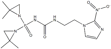 1-[Bis(2,2-dimethyl-1-aziridinyl)phosphinyl]-3-[2-(2-nitro-1H-imidazol-1-yl)ethyl]urea Structure