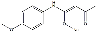 4-Sodiooxy-4-[(p-methoxyphenyl)amino]-3-buten-2-one Structure