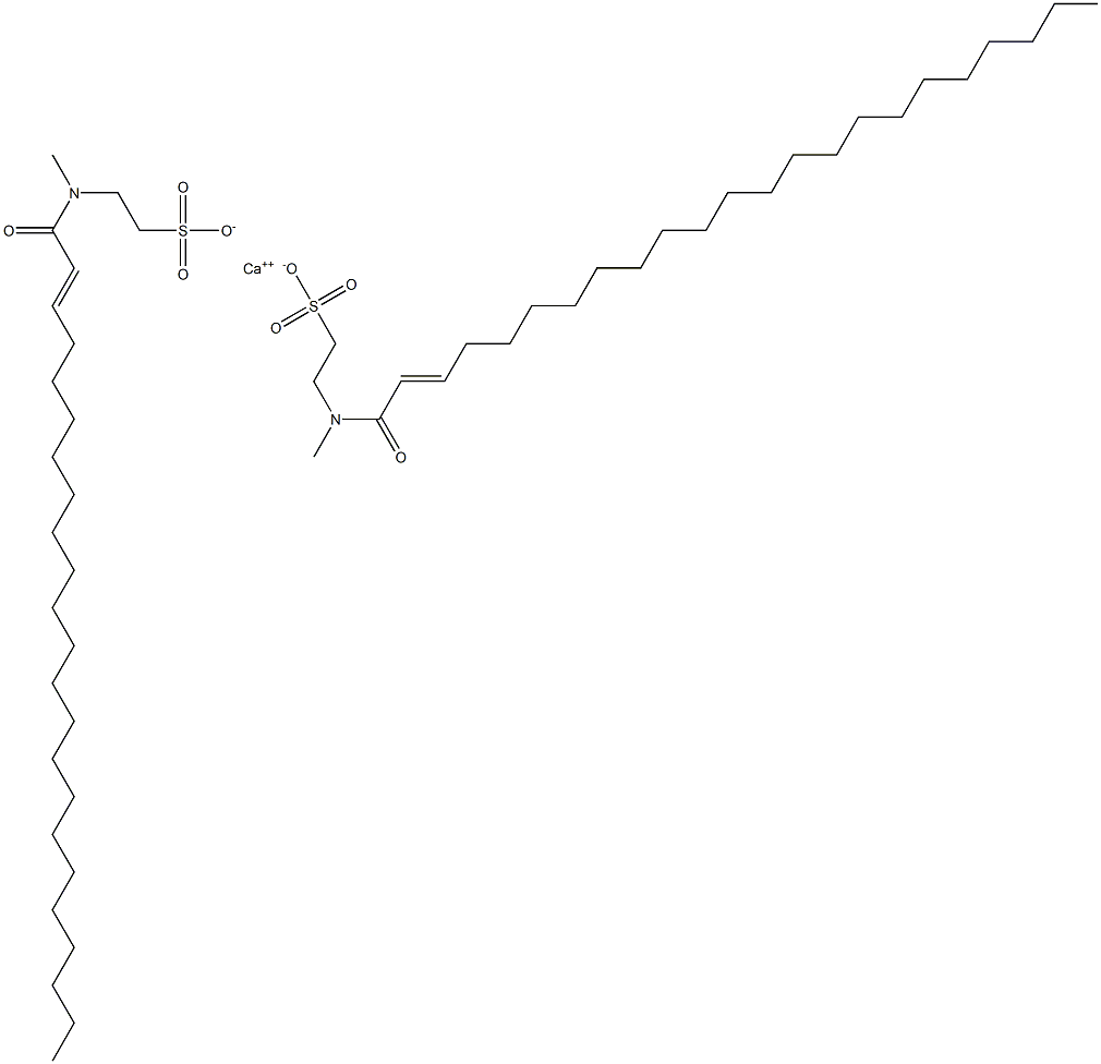 Bis[N-(1-oxo-2-tricosen-1-yl)-N-methyltaurine]calcium salt Structure