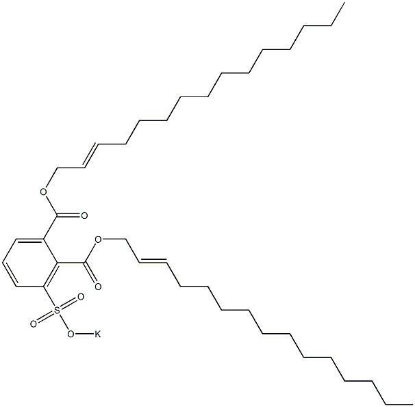 3-(Potassiosulfo)phthalic acid di(2-pentadecenyl) ester 구조식 이미지