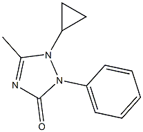 1-Cyclopropyl-5-methyl-2-phenyl-1,2-dihydro-3H-1,2,4-triazol-3-one 구조식 이미지