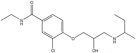 1-[4-[Ethylcarbamoyl]-2-chlorophenoxy]-3-[sec-butylamino]-2-propanol 구조식 이미지